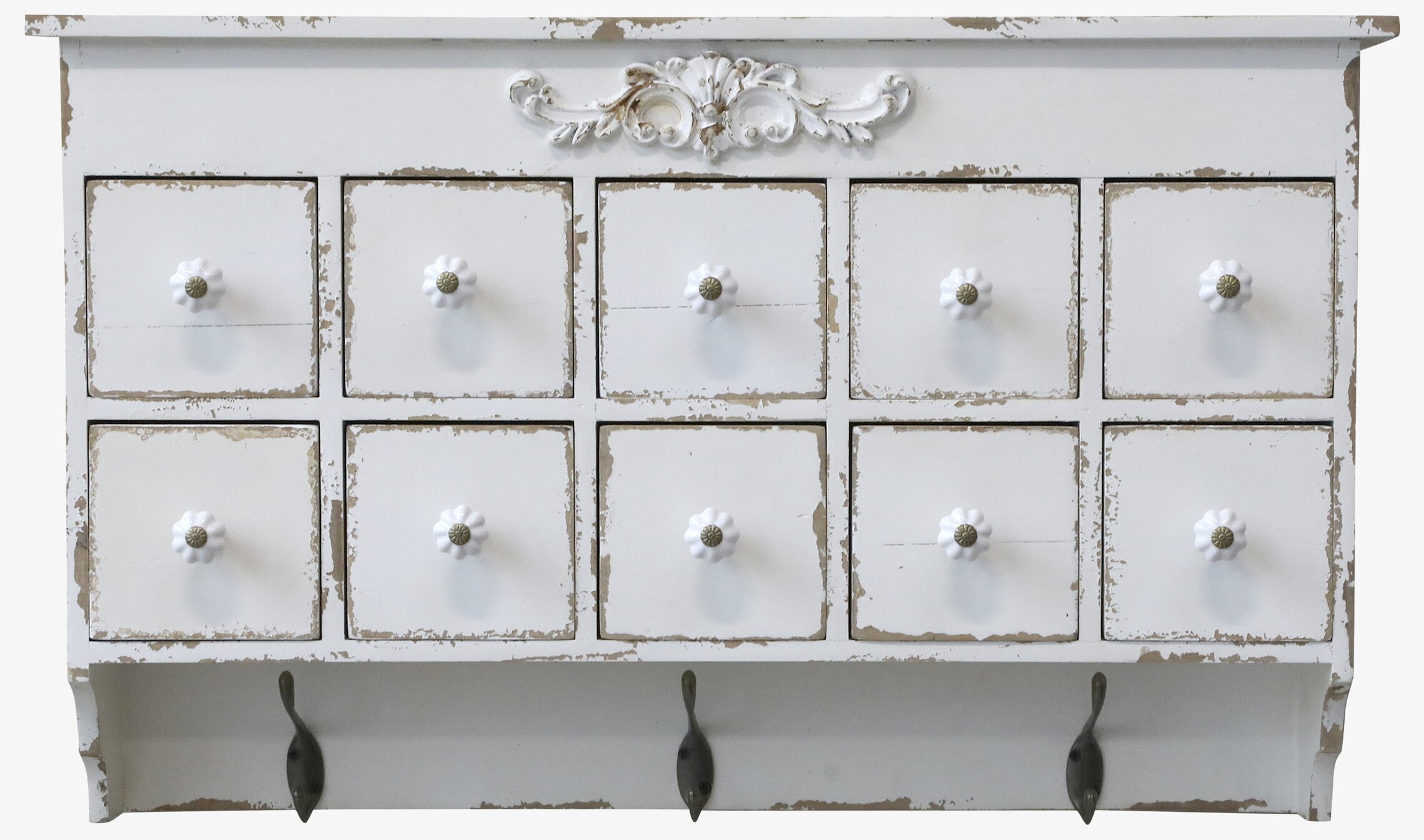 Vägghylla/Skåp Med Lådor från Chic Antique med antik look