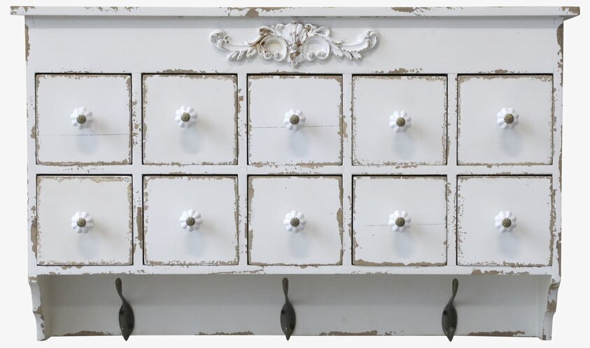 Vägghylla/Skåp Med Lådor från Chic Antique med antik look