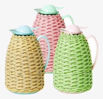 Termos från Rice med flätad yta i tre pastellfärger