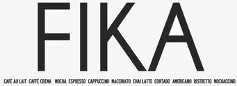 Mugg FIKA Rosa från I Love Design med text och kaffelista