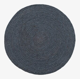 Bordstablett Jute Blå från Dixie med flätat mönster