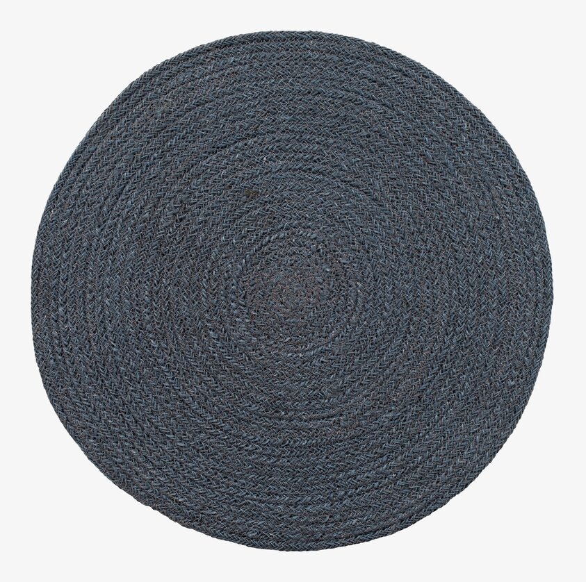 Bordstablett Jute Blå från Dixie med flätat mönster