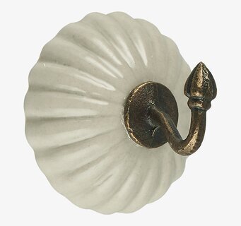 Väggkrok Keramik Creme från IB Laursen med elegant design