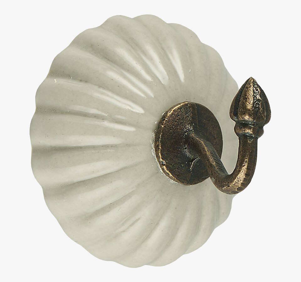 Väggkrok Keramik Creme från IB Laursen med elegant design