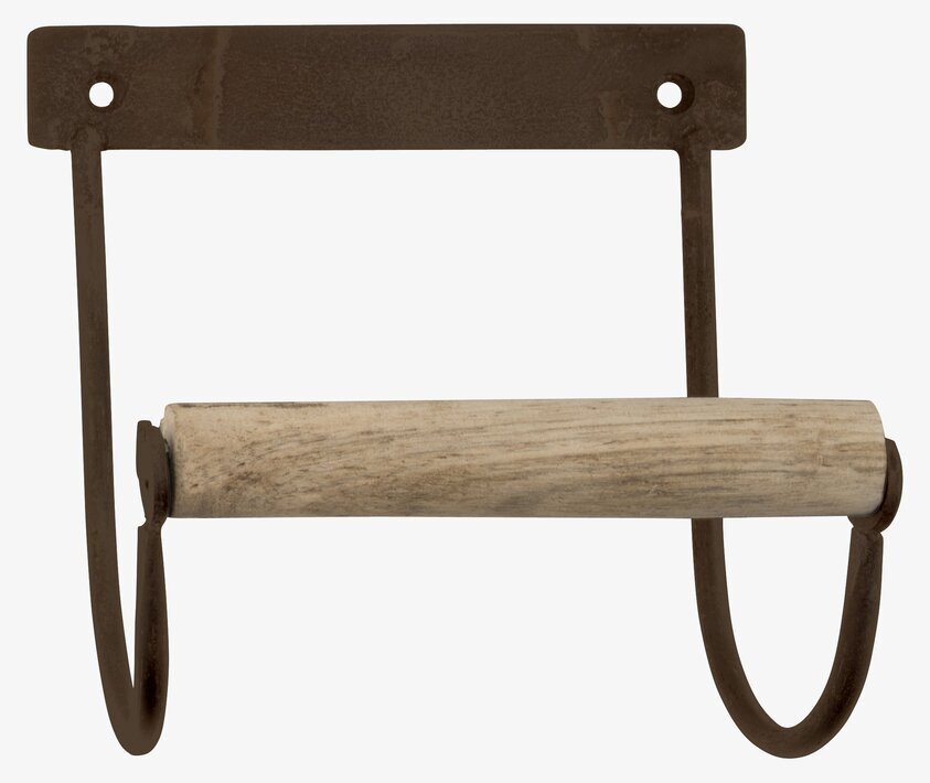 Toalettpappershållare Vägg Rost från IB Laursen i järn och trä