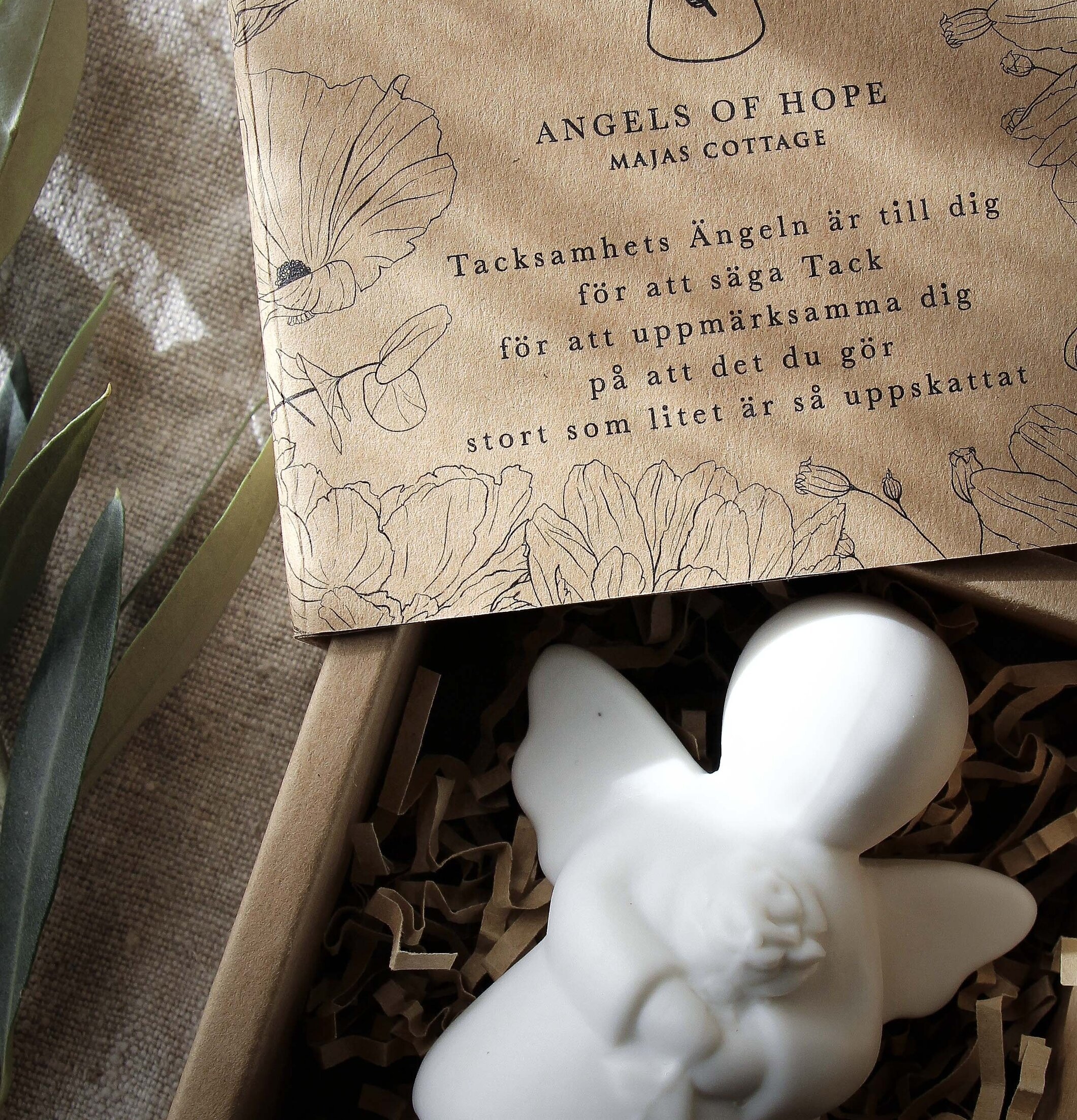 Ängel Tacksamhet Inkl Gåvobox från Majas Cottage i låda