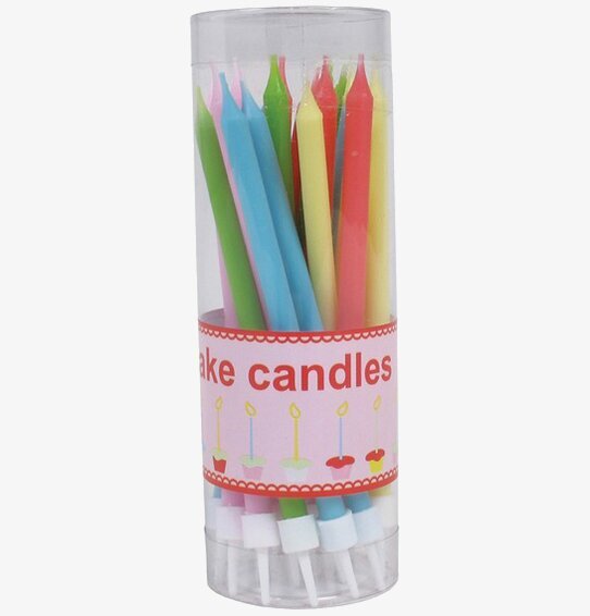 Stora Tårtljus från Rice i färgglad förpackning