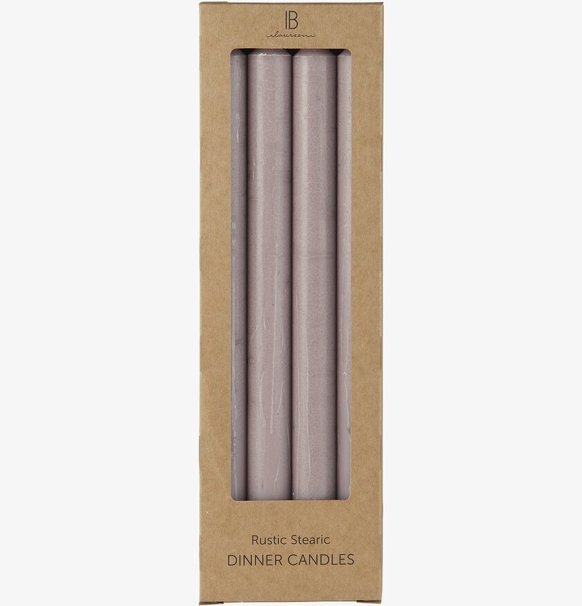Stearinljus Rosa Set/4 från IB Laursen i rustik förpackning
