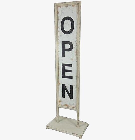 Golvskylt Open/Closed från Chic Antique med antik design