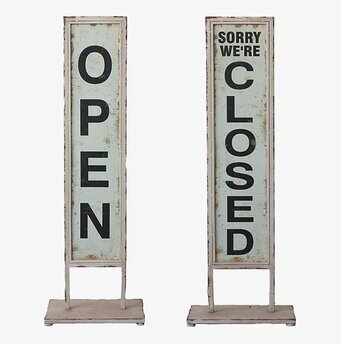 Golvskylt Open/Closed från Chic Antique i vintage design
