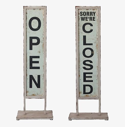 Golvskylt Open/Closed från Chic Antique i vintage design