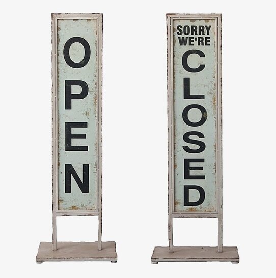 Golvskylt Open/Closed från Chic Antique i vintage design