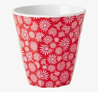 Mugg X-mas Casablanca från Rice med rött och vitt blommönster