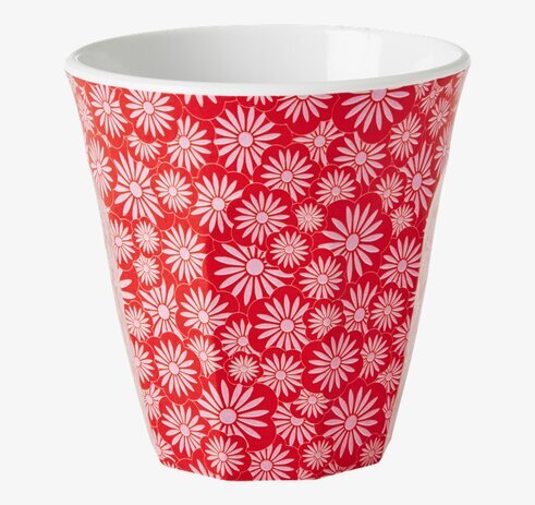 Mugg X-mas Casablanca från Rice med rött och vitt blommönster