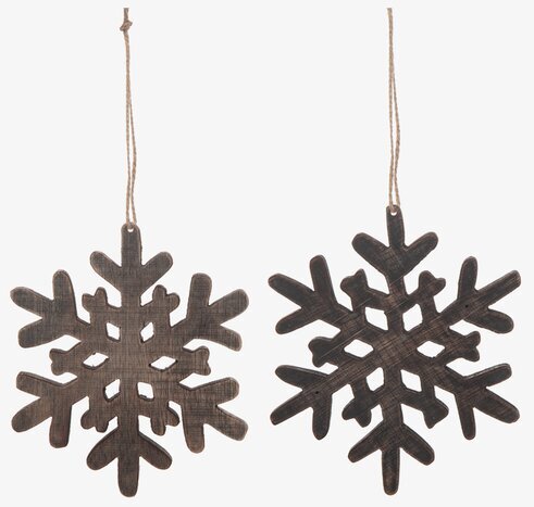 Hängande Snöflinga Trä 17Cm från Different Design i trä