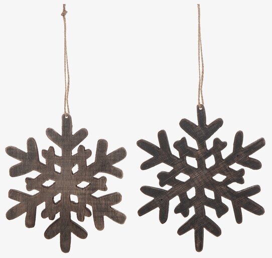 Hängande Snöflinga Trä 17Cm från Different Design i trä