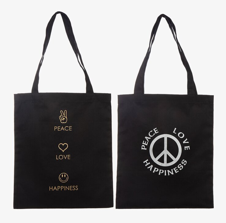 Väska Canvas Peace från Different Design med fredssymboler