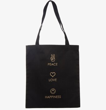 Väska Canvas Peace från Different Design med fredsbudskap