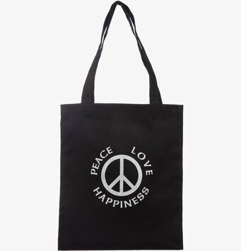 Väska Canvas Peace från Different Design på vit bakgrund