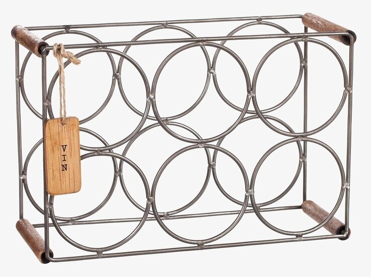 Vinställ Råmetall/Trä från Different Design med sex hållare