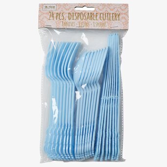 Plastbestick Mint från Rice, 24 delar i mintgrön plast