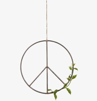 Peace Symbol Smide från Different Design med gröna växtdelar