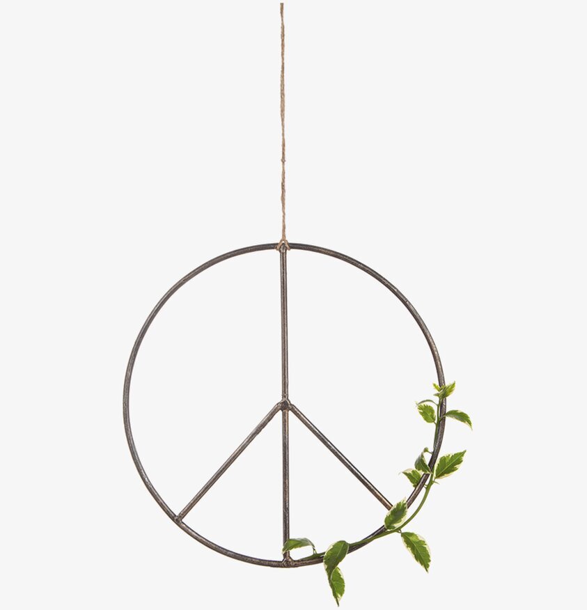 Peace Symbol Smide från Different Design med gröna växtdelar