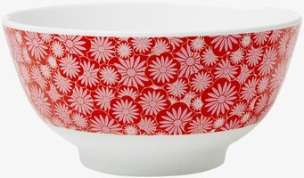 Skål X-mas Casablanca från Rice med rött och vitt blommönster