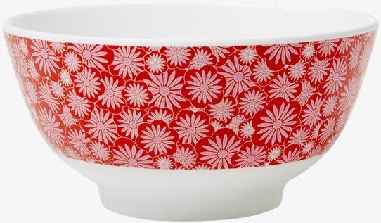 Skål X-mas Casablanca från Rice med rött och vitt blommönster