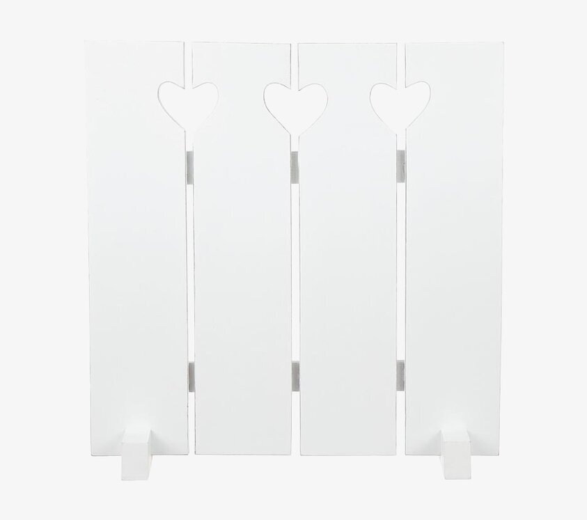 Insynsskydd Små Hjärtan från Different Design i vitt trä
