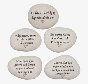 Vit Sten Med Graverad Text - Någonstans Inom Oss Different Design