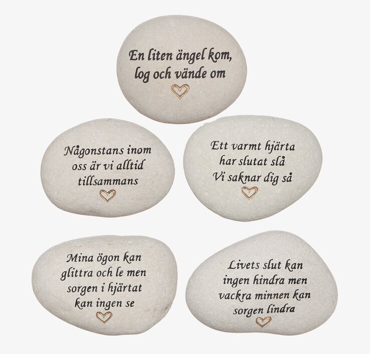 Vit Sten Med Graverad Text - Någonstans Inom Oss Different Design