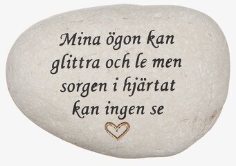 Vit Sten Med Graverad Text - Mina Ögon från Different Design