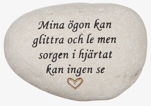 Vit Sten Med Graverad Text - Mina Ögon från Different Design