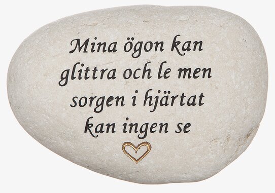Vit Sten Med Graverad Text - Mina Ögon från Different Design