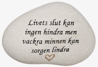 Vit Sten Med Graverad Text - Livets Slut från Different Design