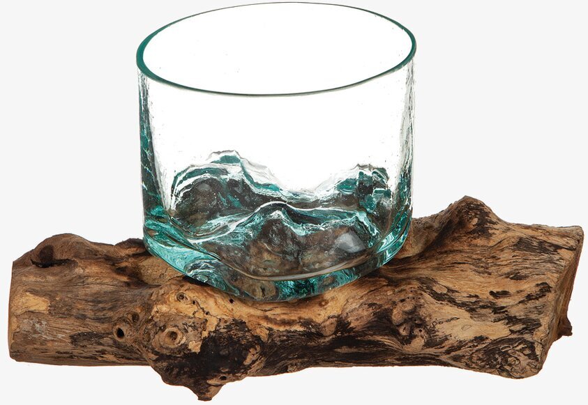 Glasskål Trädrot från Different Design på neutral bakgrund