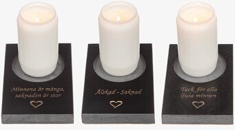 Ljushållare Gravljus Granit från Different Design i rad