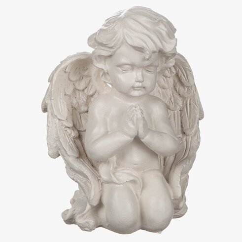 Ängel Sittande Poly Stor från Different Design, vit ängel