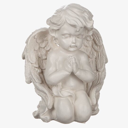 Ängel Sittande Poly Stor från Different Design, vit ängel