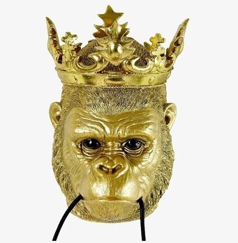 Vägglampa Kong Guld från Werner Voss med apskulptur i guld