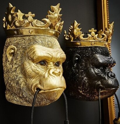 Vägglampa Kong Guld från Werner Voss med gorillamotiv
