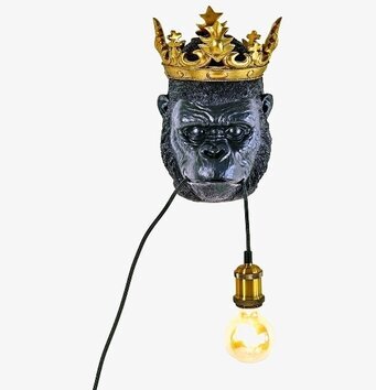 Vägglampa Kong Svart från Werner Voss med gorillamask