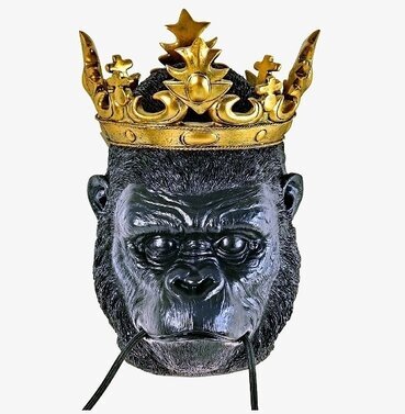 Vägglampa Kong Svart med gorillahuvud från Werner Voss