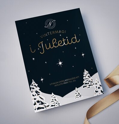Bild av elegant adventskalender med vintertema