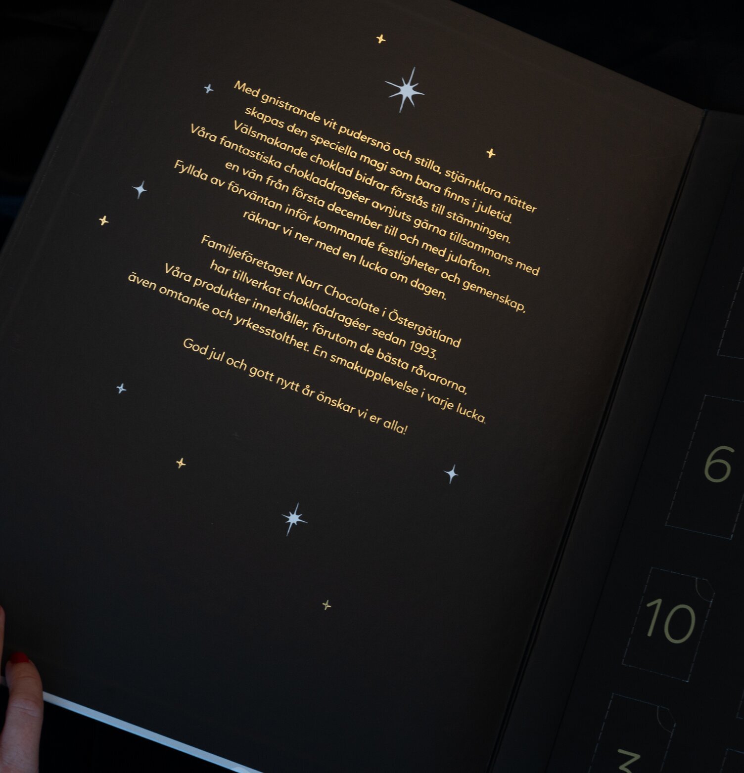 Adventskalender Vintermagi Lakrits från Narr Chocolate