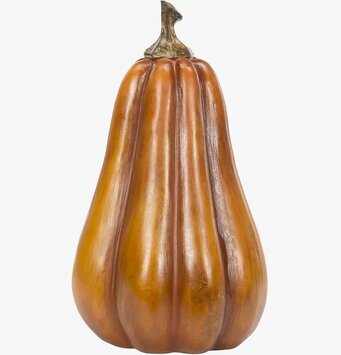 Pumpa Orange Avlång Poly från A Lot Decoration, höstdekor