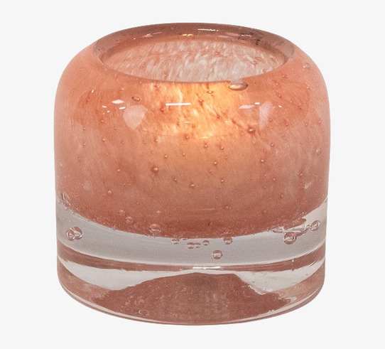 Leah Ljuskopp Korall från Olsson & Jensen i korallfärgat glas