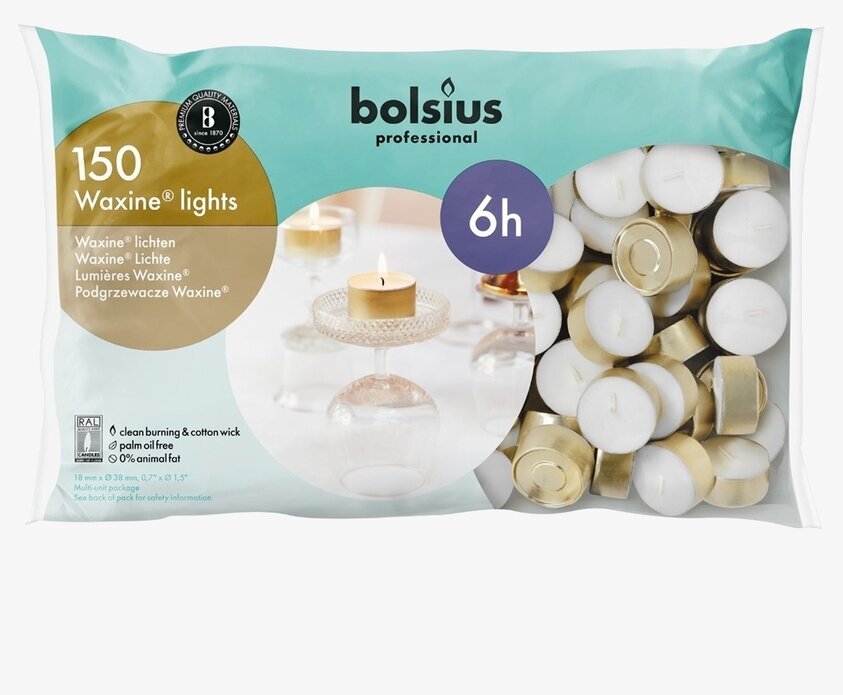 Bolsius Värmeljus Guld 150 St i förpackning från Bolsius