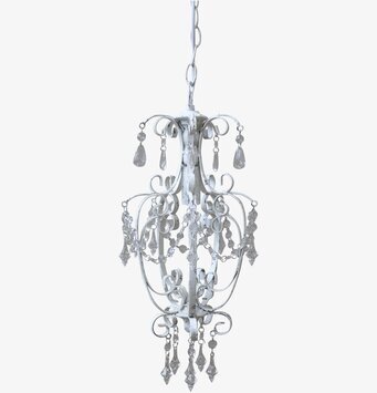 Taklampa Ljuskrona Antikvit från Chic Antique med prismor